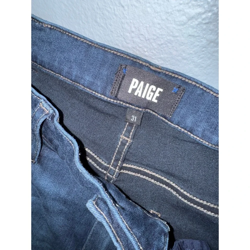 Paige Federal Slim Straight Leg Jeans‎ Dark Wash Blue Transcend Mens 31x31